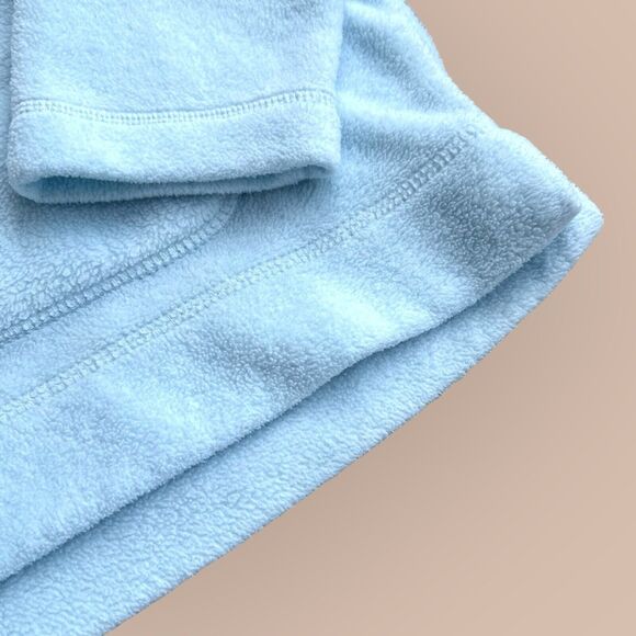 Vintage NIKE Logo Swoosh Embroidered Baby Blue LG Terry Cloth Sweatshirt Hoodie - Picture 2 of 7